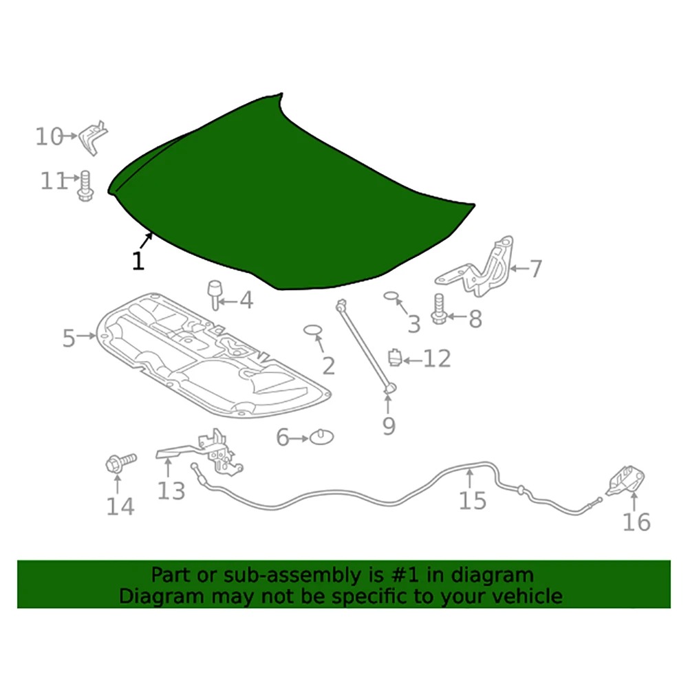 2021 to 2024 Hot Selling Replaced Aluminum Car Engine Hood Bonnet 53301-48210 53301-48200 5330148210 5330148200